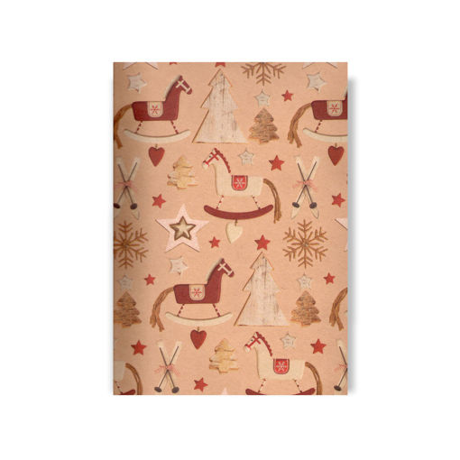 Picture of CHRISTMAS WRAPPING PAPER W/SNOW&STARS